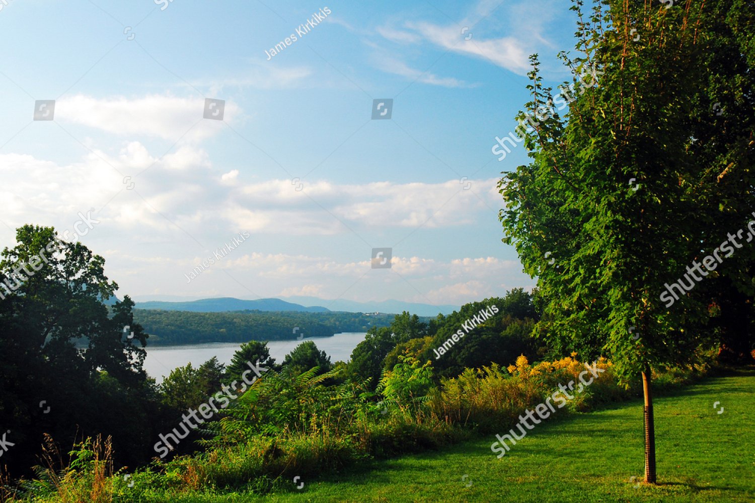A View of the Hudson River and Valley From Hyde Park