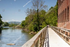 Beacon's Madam Brett Park, a scenic nature preserve and park with a wooden walkway and beautiful creek