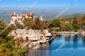 Mohonk Mountain House, nestled in the mountains in Ulster County