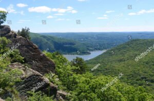 Scenic view from the summit of Butter Hill at Storm King State Park in Cornwall-on-Hudson, New York