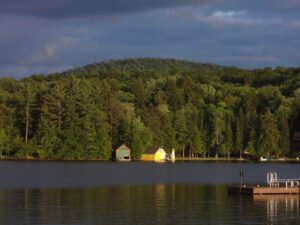 Old Forge, NY - BOAT HOUSES ON First Lake