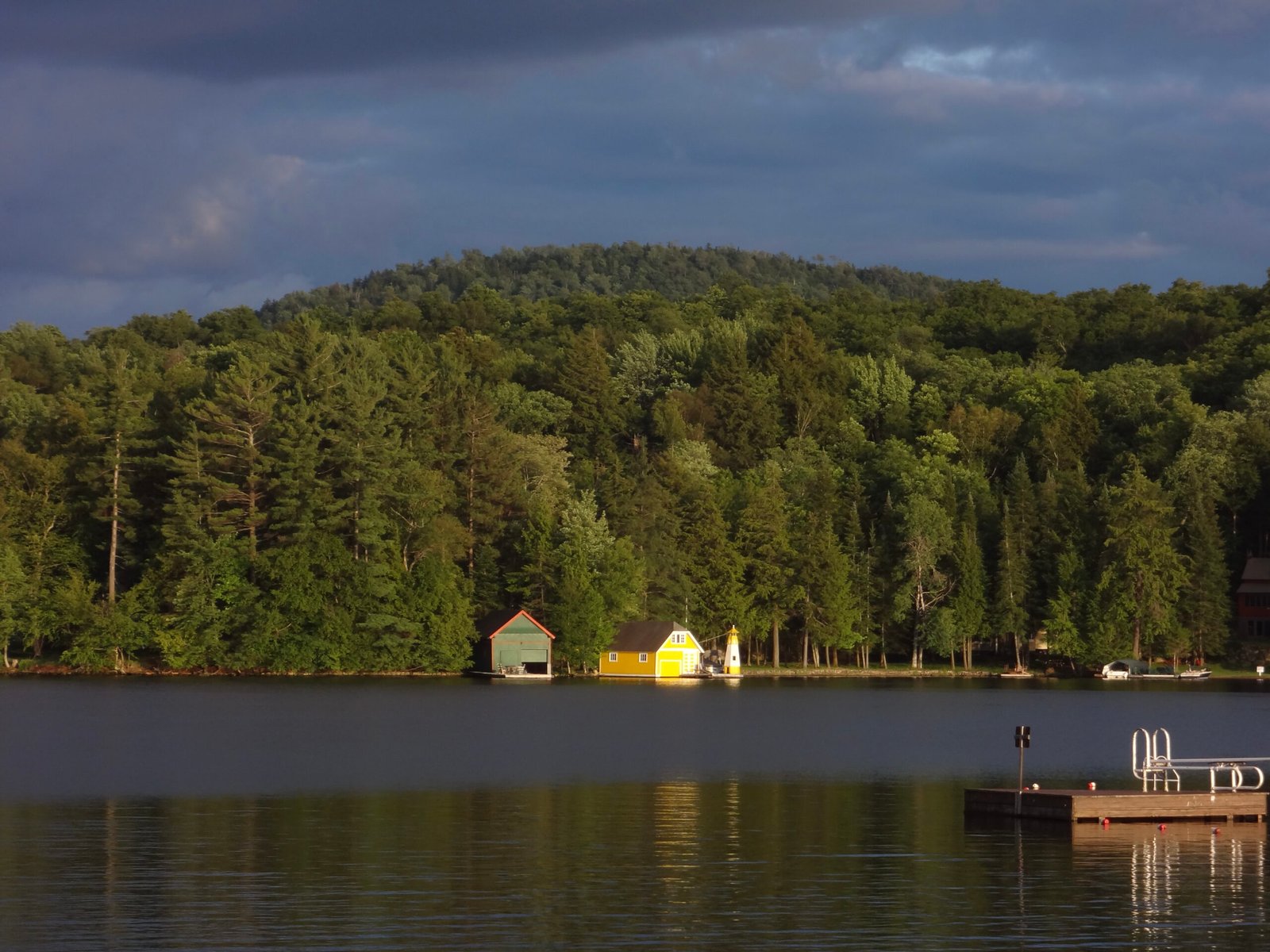 Old Forge, NY - BOAT HOUSES ON First Lake