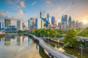 Philadelphia Downtown City Skyline