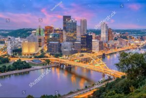Pittsburgh Pennsylvania - City Skyline at Dusk