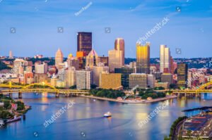 Pittsburgh Pennsylvania - Downtown City Skyline at Dusk