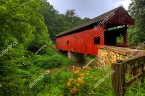 The Longdon Covered Bridge in Pennsylvania